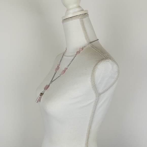 Healing Rose Quartz heart chakra necklace - Picture 5 of 6